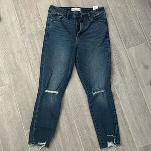 A&F high rise super skinny ankle jean